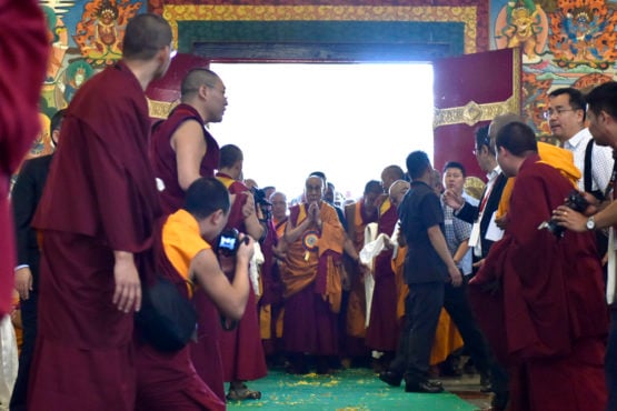 达赖喇嘛尊者出席贝拉库佩朗卓林宁玛寺年度学生毕业典礼