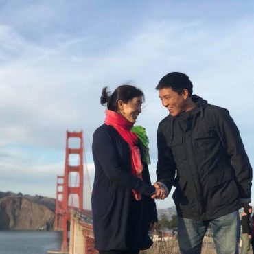 顿珠旺青與妻子拉莫措在美国旧金山 照片/Filming for Tibet
