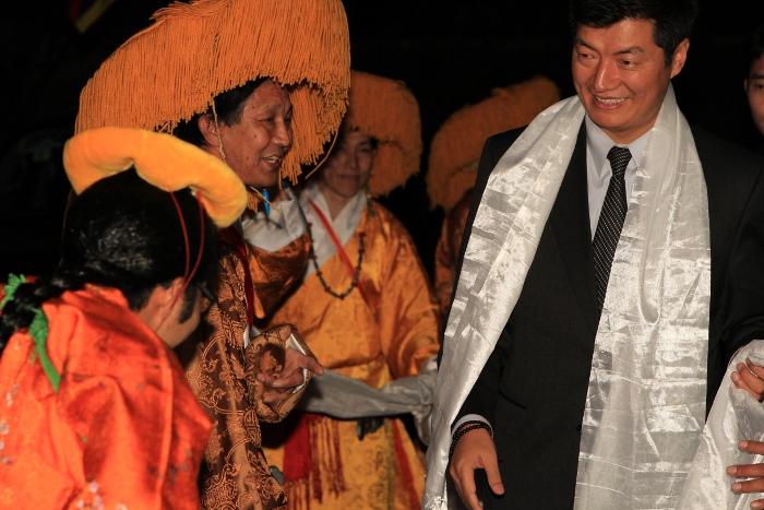 美國當地藏人在歡迎司政到訪