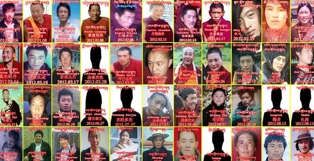 为恢复西藏自由而自焚的西藏勇士
