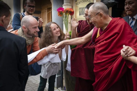 西藏精神领袖达赖喇嘛尊者在立陶宛访问期间与民众互动 2018年6月14日 照片/OHHDL