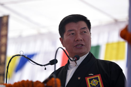藏人行政中央司政洛桑森格在西姆拉举行的“感恩喜玛偕尔”在活动上致辞 201年10月15日 照片/Tenzin Phende/DIIR