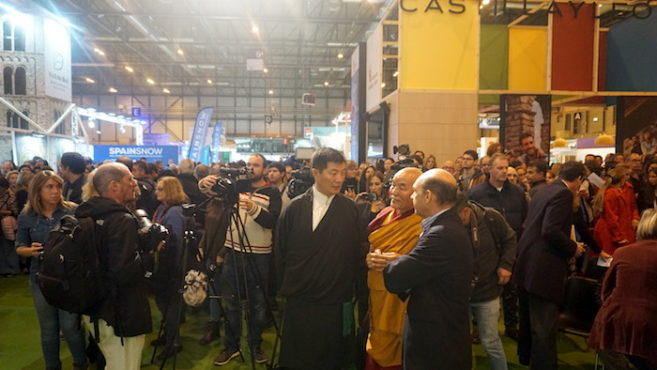 藏人行政中央司政洛桑森格出席在西班牙首都马德里召开的“2018马德里国际贸易博览会”  2018年11月1日   照片/司政办公室