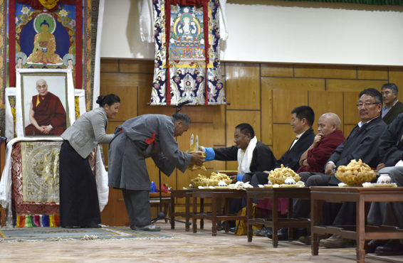 第十六届西藏人民议会议长白玛炯乃宣誓就职典礼上 2018年12月1日 照片/Tenzin Phende/DIIR