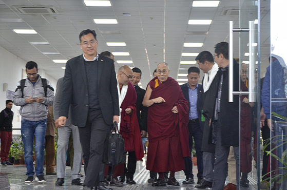 达赖喇嘛尊者莅临达兰萨拉近郊达岗格拉机场 2019年1月4日 照片/Pasang Dhondup/CTA