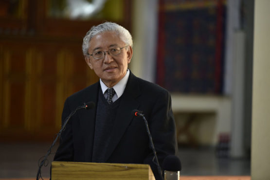 美国国际宗教自由委员会主席丹增多杰博士在颁奖典礼上致辞 2019年1月12日 照片/Tenzin Jigme/CTA