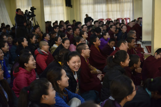 参加颁奖典礼的萨拉高等藏语学院的学生 2019年月12日 照片/Tenzin Jigme/CTA