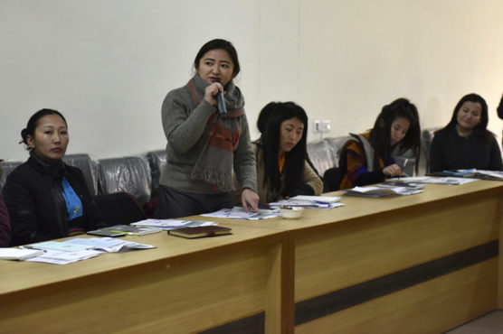与会代表在培训会上提问     2019年1月15日  照片/Tenzin Phende/CTA