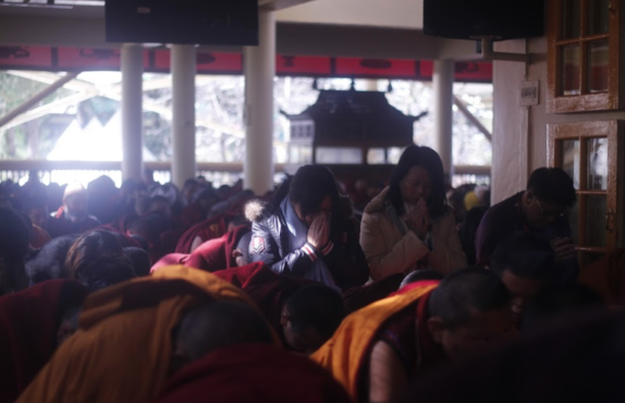 达赖喇嘛尊者在达兰萨拉大乘法苑向信众传授文殊菩萨随许   2019年2月23日  照片/Tenzin Jigme/CTA