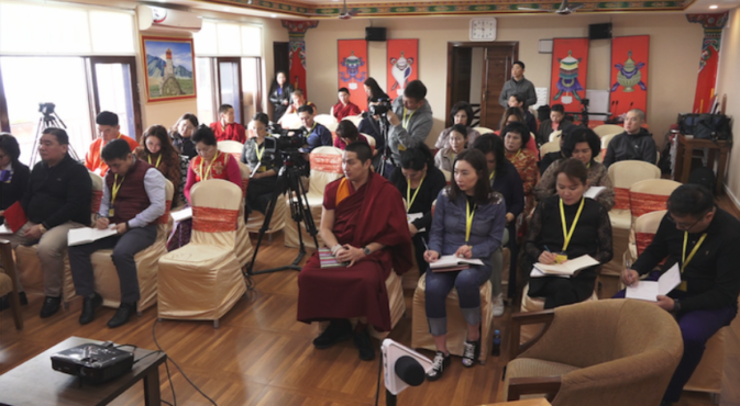 在达兰萨拉诺布酒店参加佛法介绍活动的蒙古信众 2019年3月23日 照片/Tenzin Rigden/CTA