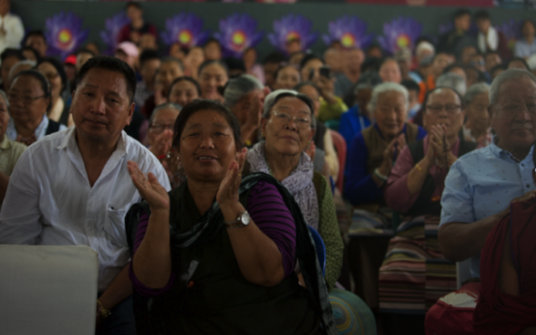 聆听司政洛桑森格演讲的顿珠林藏人定居点民众 2019年4月20日 照片/Tenzin Jigme/CTA