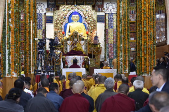 达赖喇嘛尊者在达兰萨拉大乘法苑举行的长寿法会上  2019年5月17日  照片/Jayang Tsering/CTA