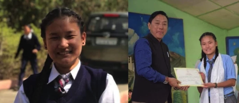 桑布扎西藏学校白拉库比分校学生丹增岗措