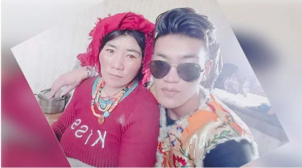 被中国当局判处重刑的藏人旺青（右）和他的姨妈卓嘎（左）照片/载自网络