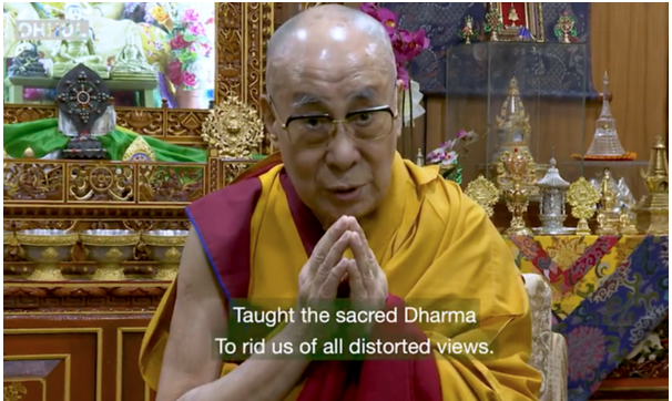 达赖喇嘛尊者通过视频向第十一届亚洲佛教徒和平大与会者致辞 照片/视频截图