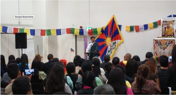 司政洛桑森格在伦敦向当地藏人社区成员发表讲话 2019年6月22日 照片/驻伦敦办事处提供