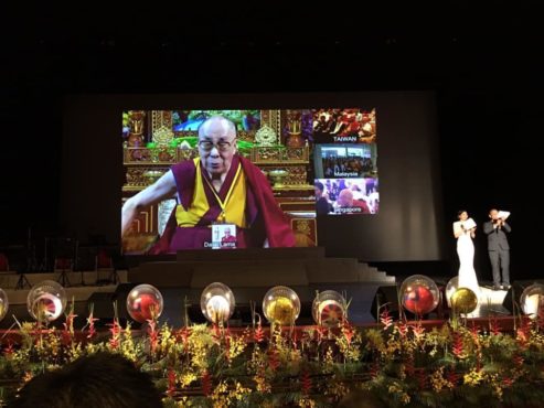 达赖喇嘛尊者透过视讯直播向台湾各界和信众开示 2109年7月6日 照片/ 净韵三千主办单位