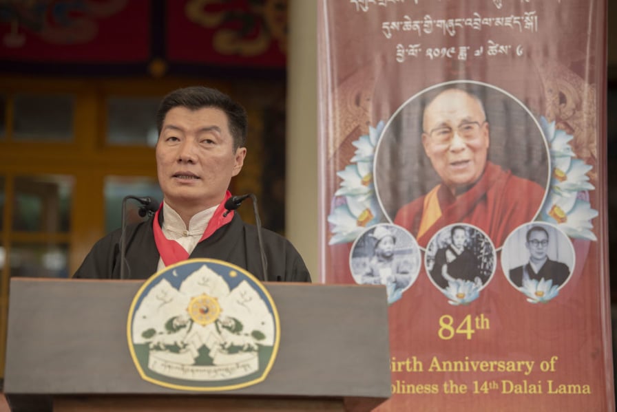 司政洛桑森格在达赖喇嘛尊者八十四华诞庆祝活动上致辞 2019年7月6日 照片/Tenzin Jigme/CTA