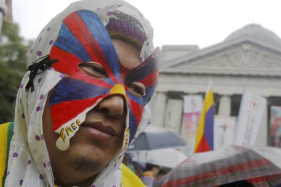 2019年3月10日，台湾「310西藏抗暴日60周年大游行」（AP）