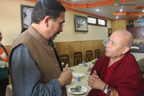西藏人民议会副议长阿恰亚·益西平措与喜玛偕尔邦首政要交流