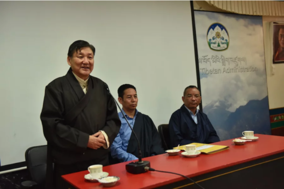外交与新闻部前秘书长，藏人行政中央首席大法官达波•索朗诺布在交接仪式上发言 2019年10月24日 照片/Tenzin Jigme/CTA