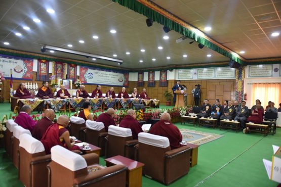 出席“第十四次流亡藏人宗教大会”的各教派领袖和代表 2019年11月27日 照片/Tenzin Pheden/CTA