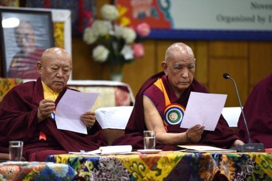 出席“第十四次流亡藏人宗教大会”的各教派领袖和高僧大德 2019年1月27日 照片/Tenzin Pheden/CTA