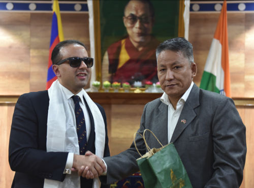 藏人行政中央司政代理人、财政部长噶玛益西与华盛顿副州长塞勒斯·哈比布共同出席欢迎宴会 2019年11月11日 照片/Tenzin Phende/CTA