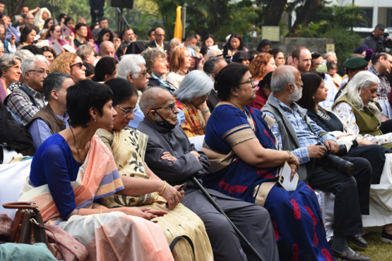 出席达赖喇嘛尊者在新德里印度国际中心演讲活动的印度各界人士   2019年11月21日  照片/Tenzin Pheden/CTA   