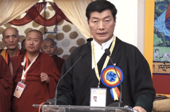 司政洛桑森格在达兰萨拉格尔登寺成立25周年庆典上发言 2019年12月7日 照片/Kunsang
