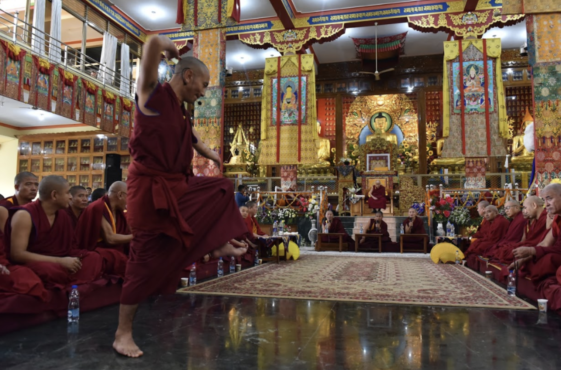达赖喇嘛尊者在哲蚌寺贡芒僧院出席佛教哲学辩论法会 2019年12月15日 照片/Tenzin Jigme/CTA