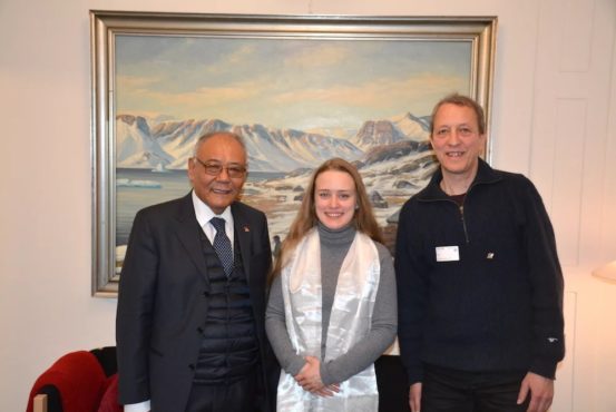 代表索朗·弗拉西会见丹麦国会议员阿基·馬蒂爾達·霍格丹女士和丹麦支持西藏团体代表安德森先生 2020年1月14日 照片/Anders Andersen