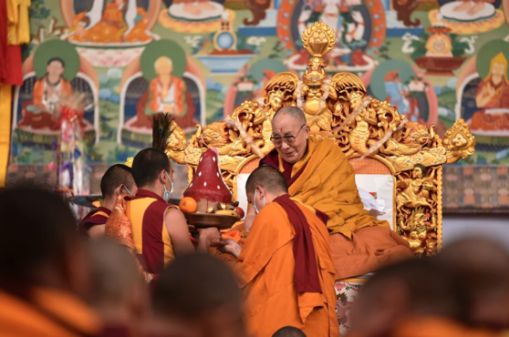 达赖喇嘛尊者在印度菩提迦耶的时轮金刚会场向各国信众传授《文殊法类》灌顶与随许 2020年1月5日 照片/Pasang Dhondup/CTA