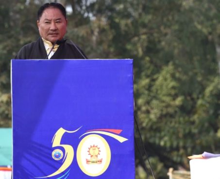 西藏人民议会议长白玛炯乃在慶典活動上致辞 2020年2月7日 照片/Tenzin Phende/CTA