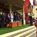 出席西藏自由抗暴六十一周年官方纪念活动的各界代表在为西藏英雄儿女默哀 2020年3月10日 照片/Tenzin Phende/CTA