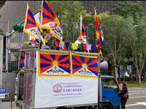 在台藏人福利协会会长丹增南达在纪念活动上致辞 2020年3月8日 照片/驻台湾办事处提供