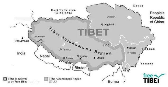 西藏东部那曲地区索县地图 照片/自由西藏网站（freetibet.org）