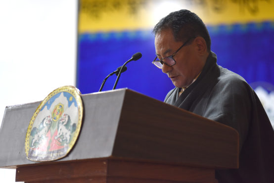 西藏人民議會議長在慶典活動上發表議會的致辭    2020年7月6日    照片/Tenzin Pheden/CTA