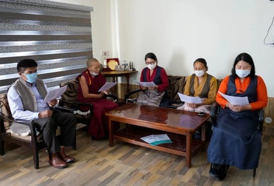 藏人行政中央选举委员会举办祈愿法会悼念西藏著名前政治犯达那•晋美桑布逝世 2020年10月19日 摄影/Tenzin Phende/CTA