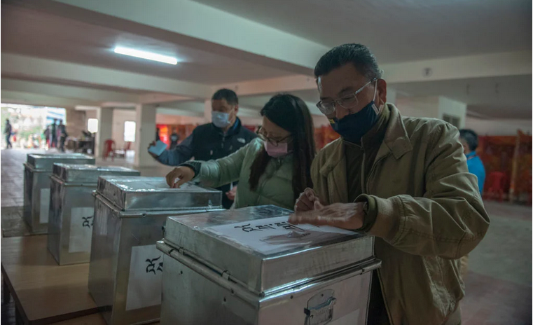 藏人行政中央最高法院助理法官投票选举2021年司政和议会议员 2021年1月3日 摄影/Tenzin Jigme/CTA